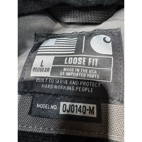 Carhartt Mens 0J0140-M Quilted Flannel Lined Duck Active Jacket Gravel L - Picture 2 of 8